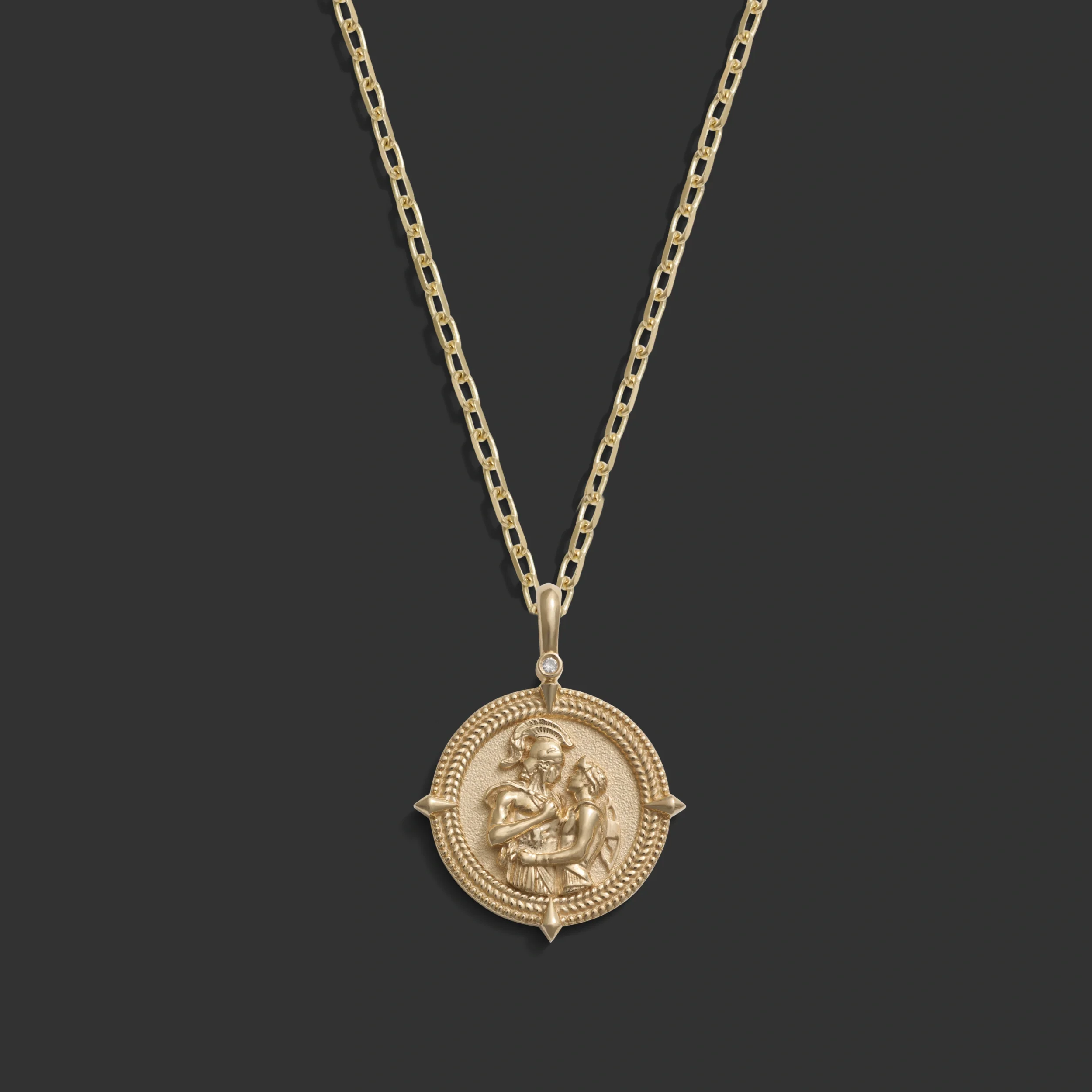 Diamond Achilles & Patroclus Necklace