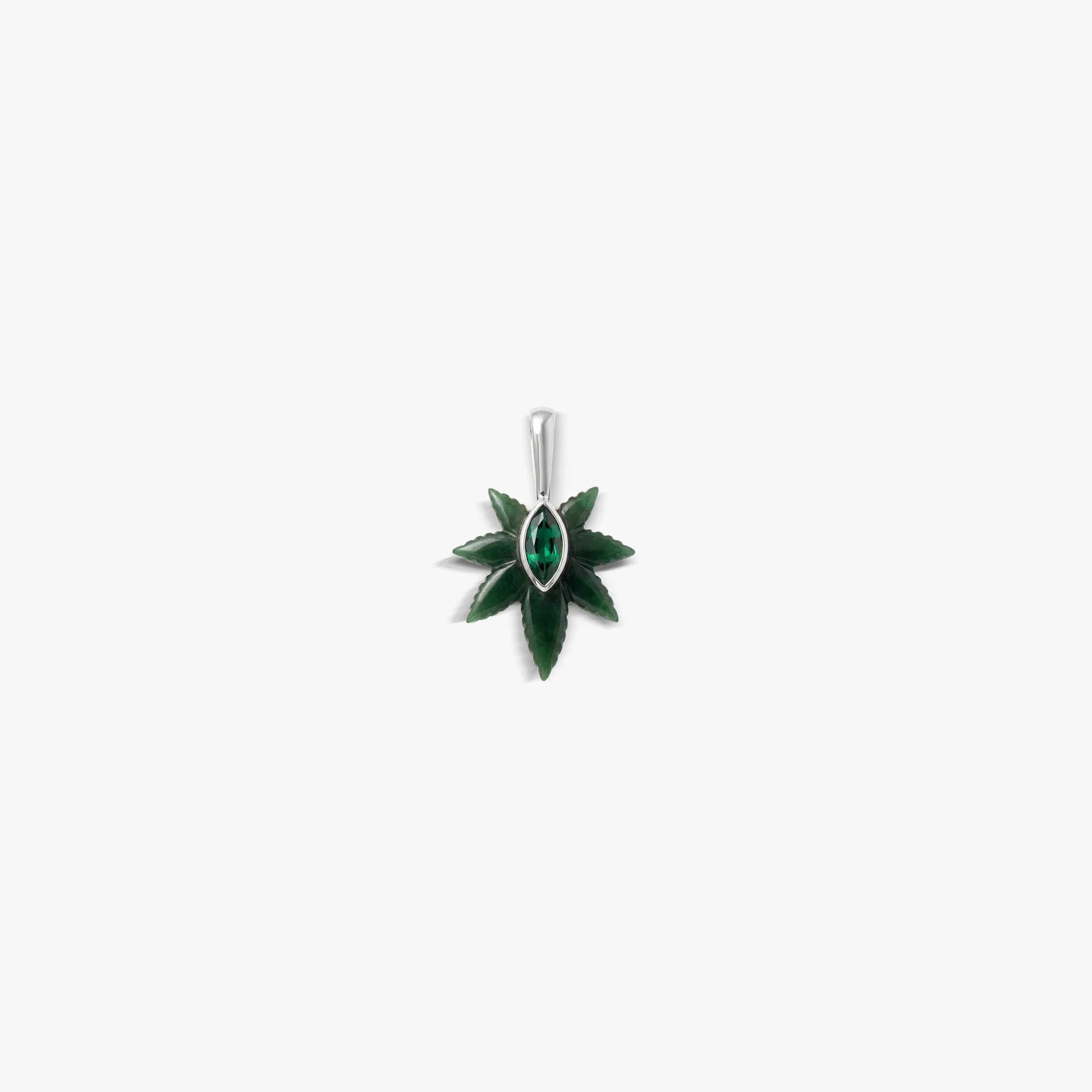 Jade & Emerald Plant Wisdom Pendant - Image 5