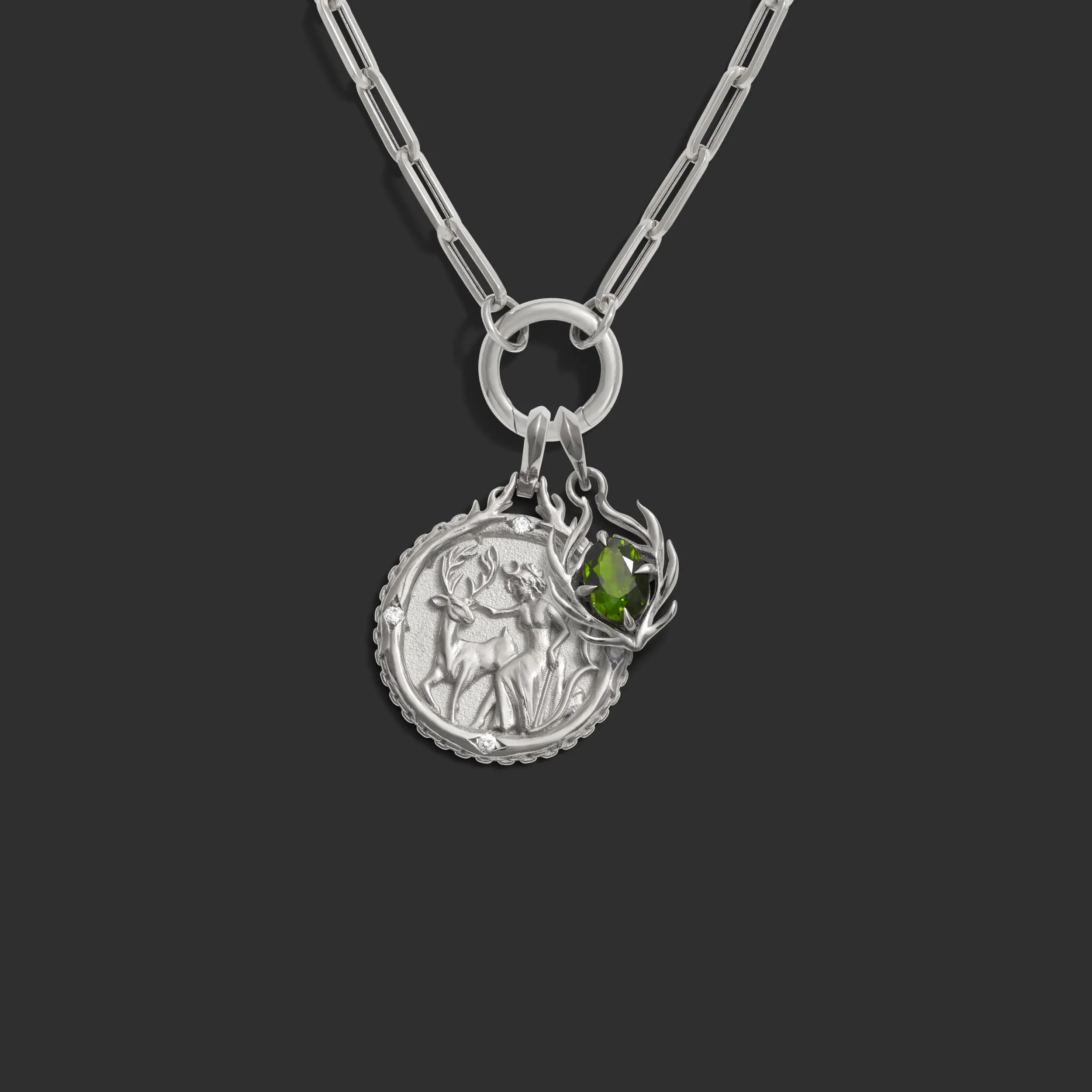 Diamond Artemis Charm Necklace - Image 6