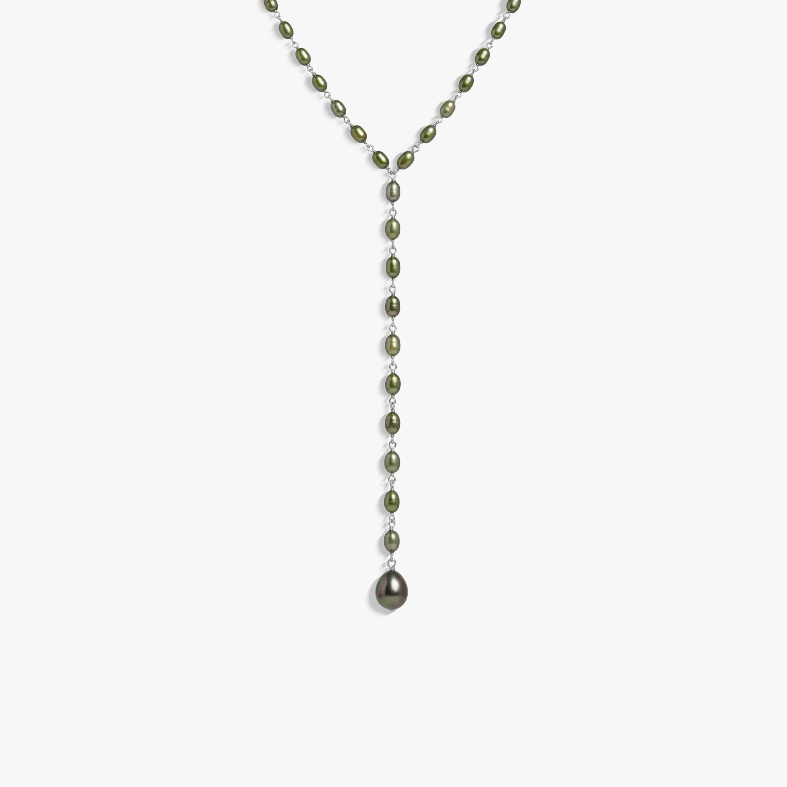 Damselfly Drop Pearl Lariat - Image 5