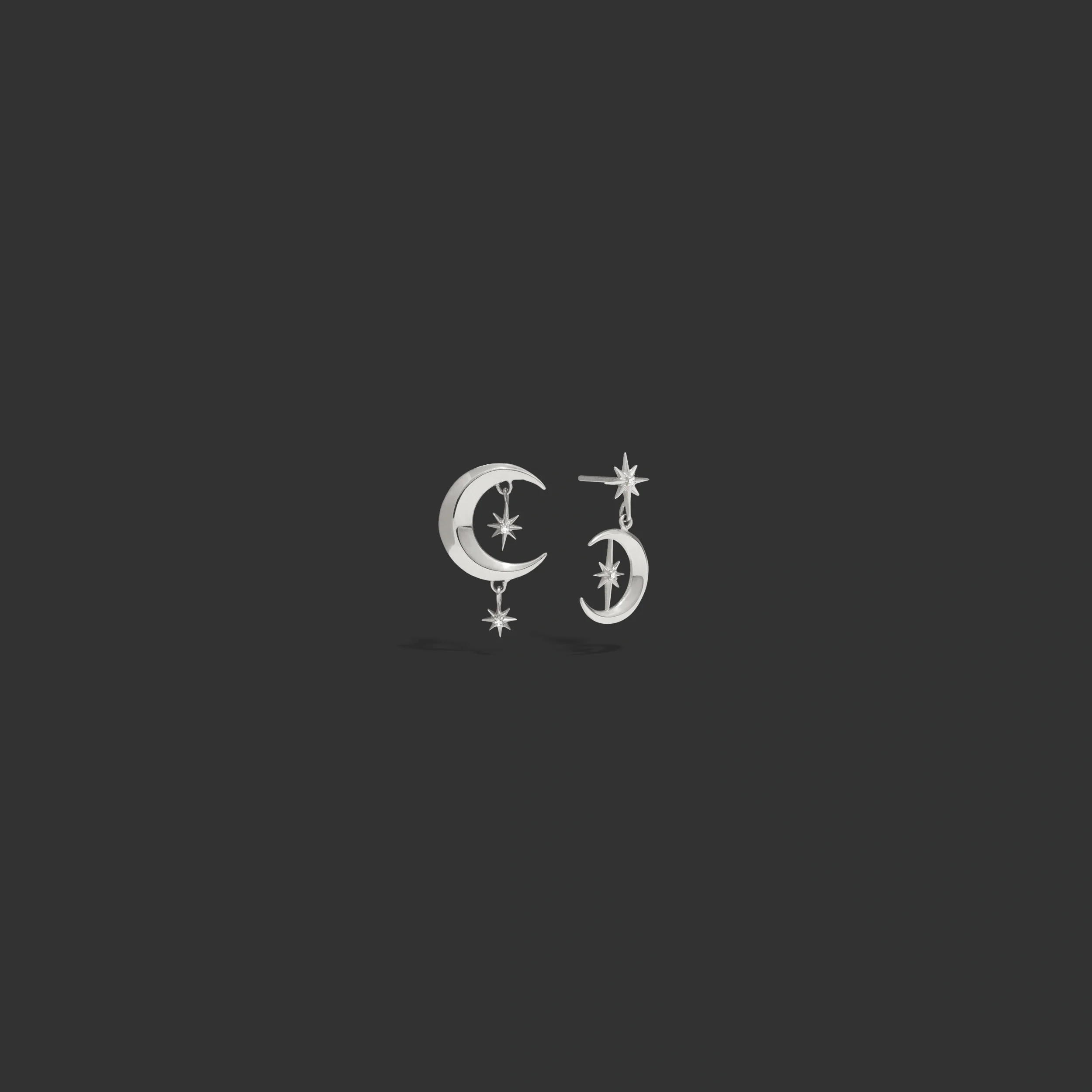 Diamond Moon Earrings - Image 12