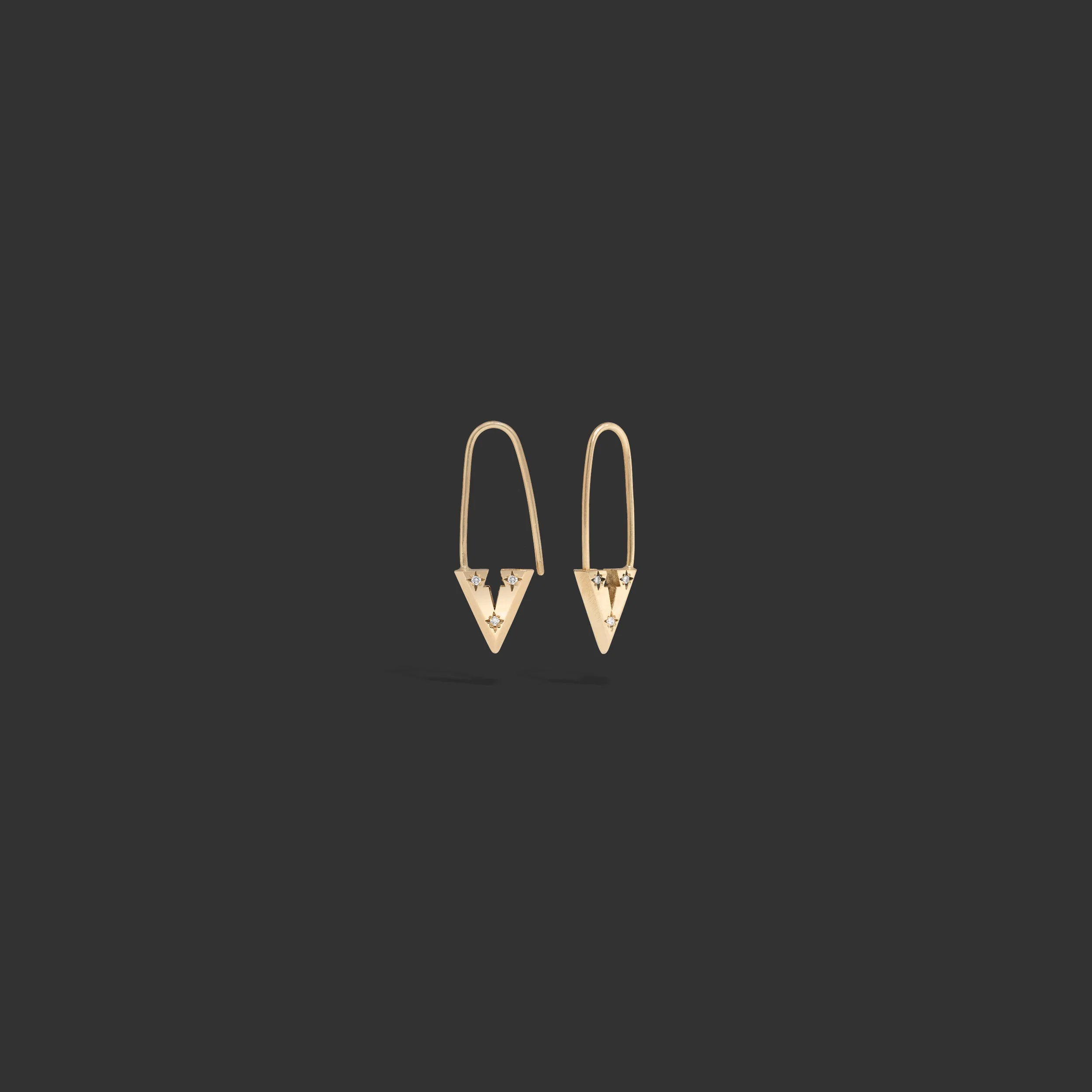 Diamond Safety Pin Earring - Image 4