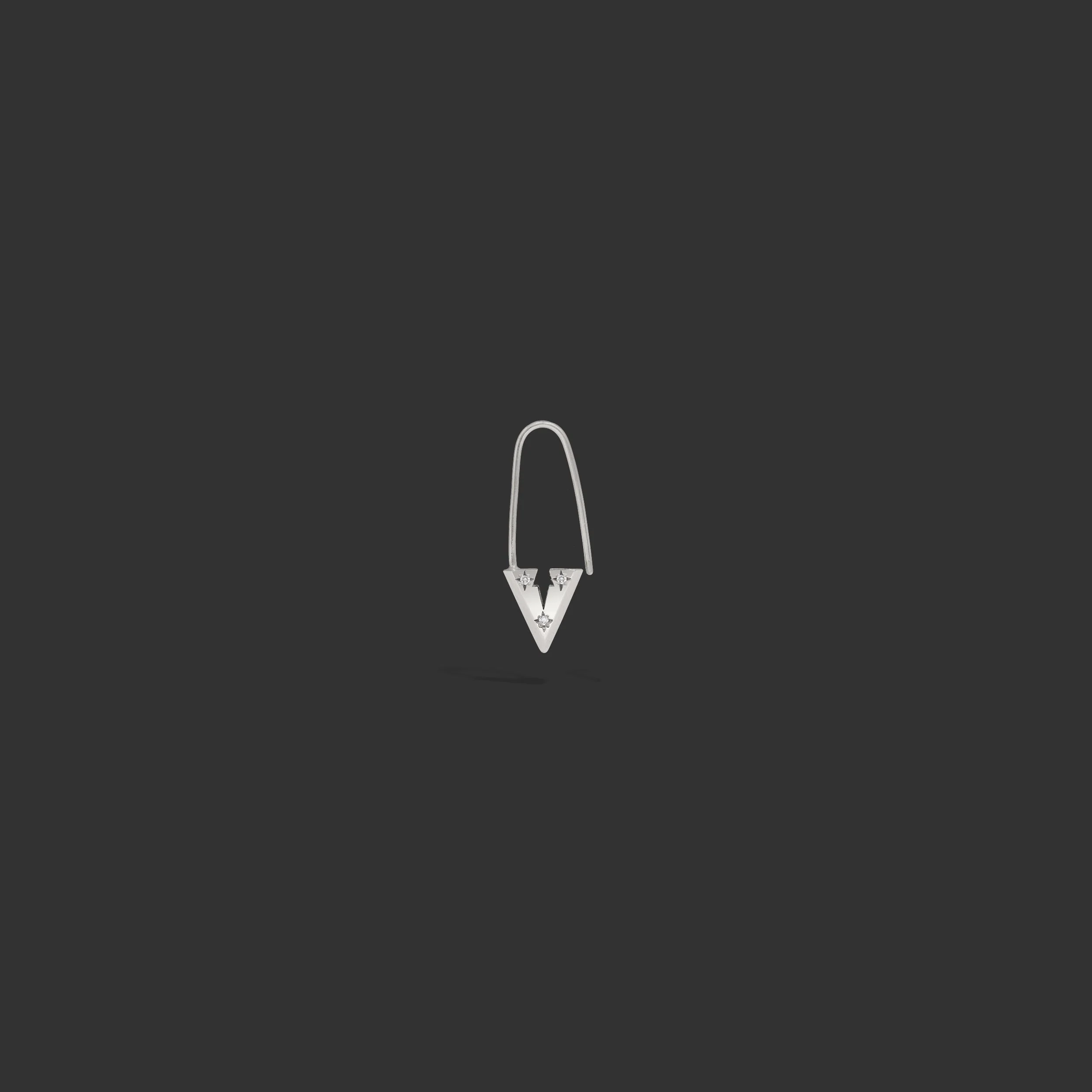 Diamond Safety Pin Earring - Image 5