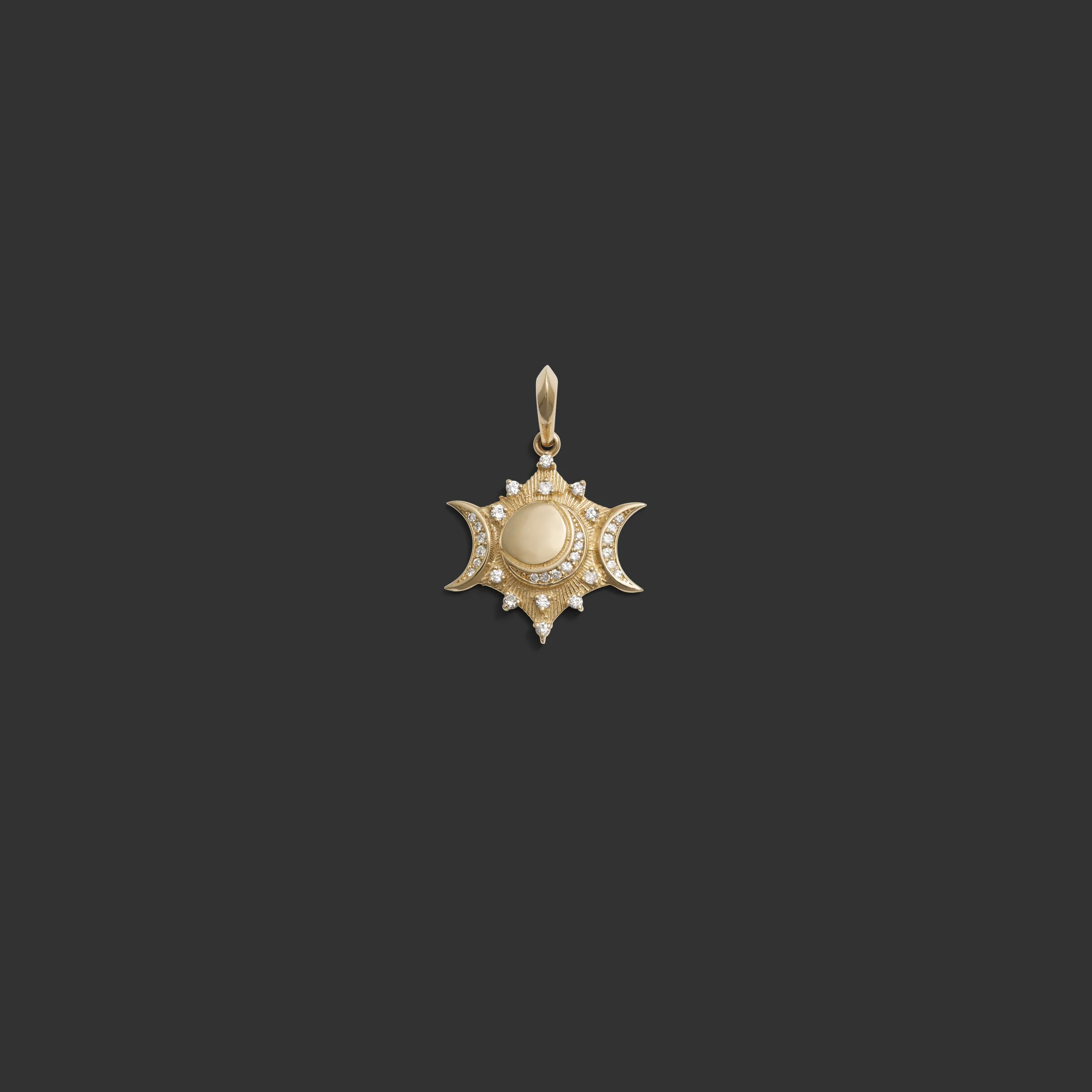 Diamond Triple Moon Amulet