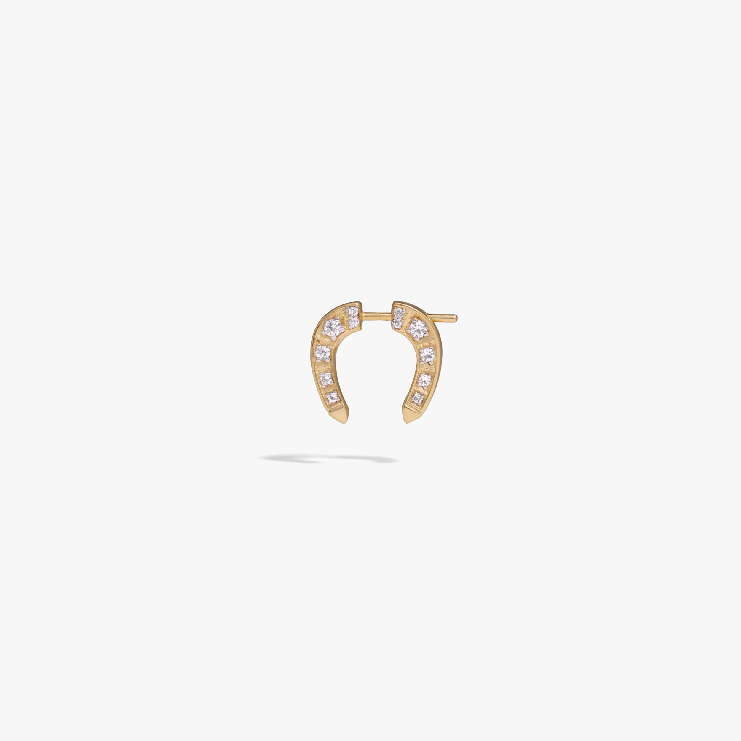 Sapphire Horseshoe Earring - Image 7