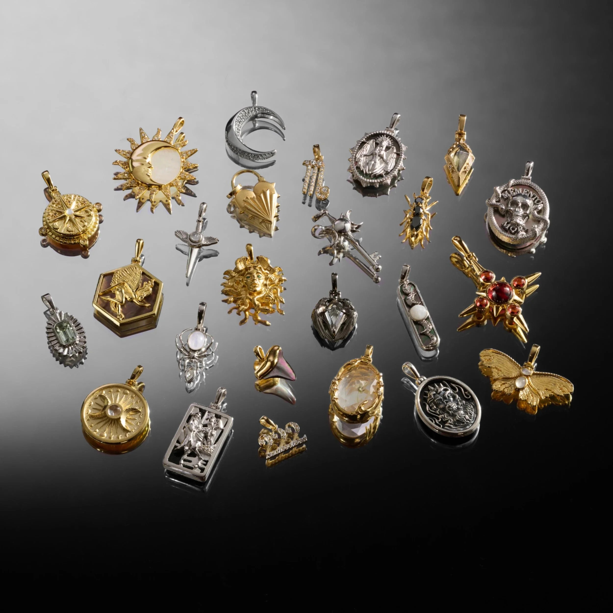 Mini Triple Moon Key Amulet - Image 4