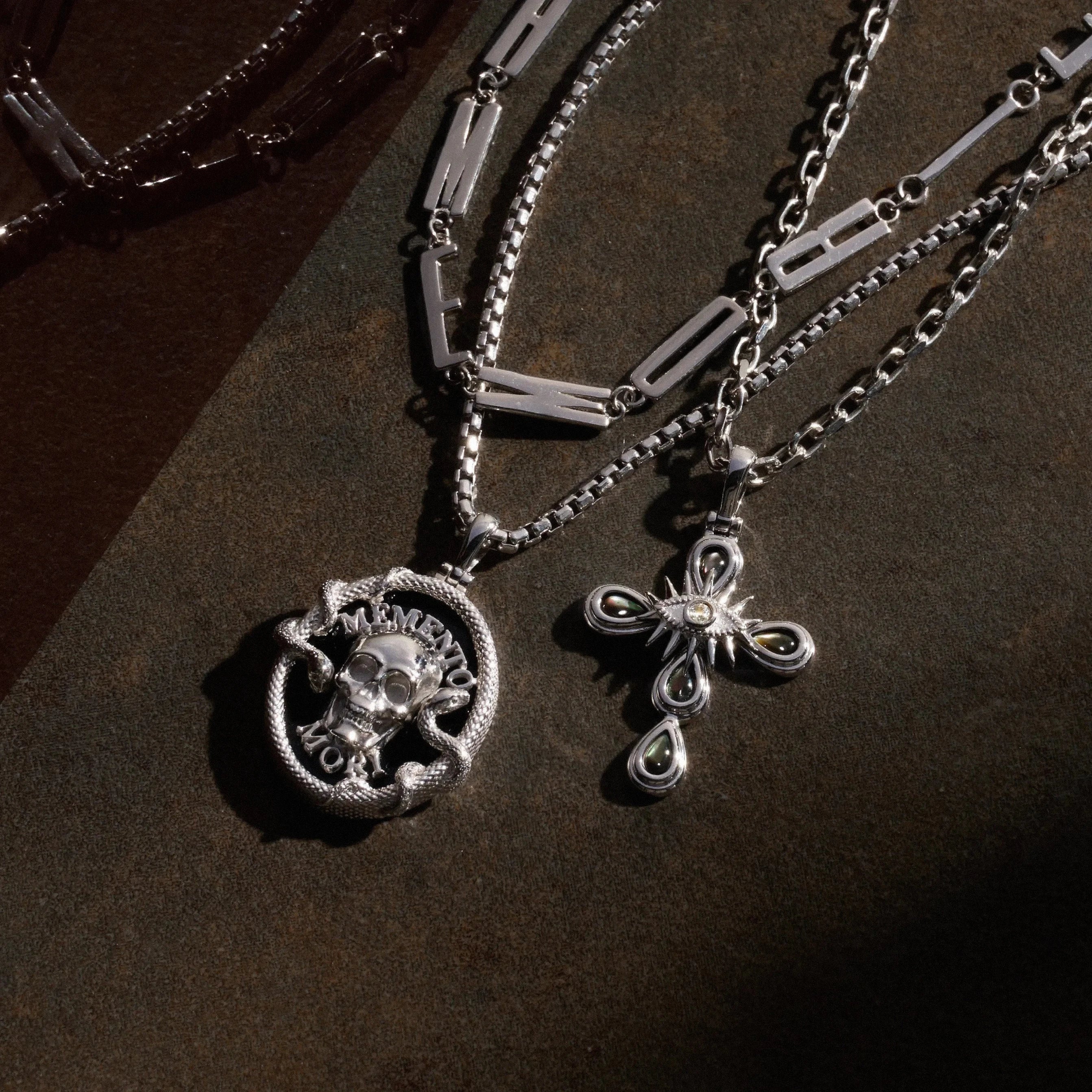 Memento Mori and Death Tarot Necklace Set - Image 3