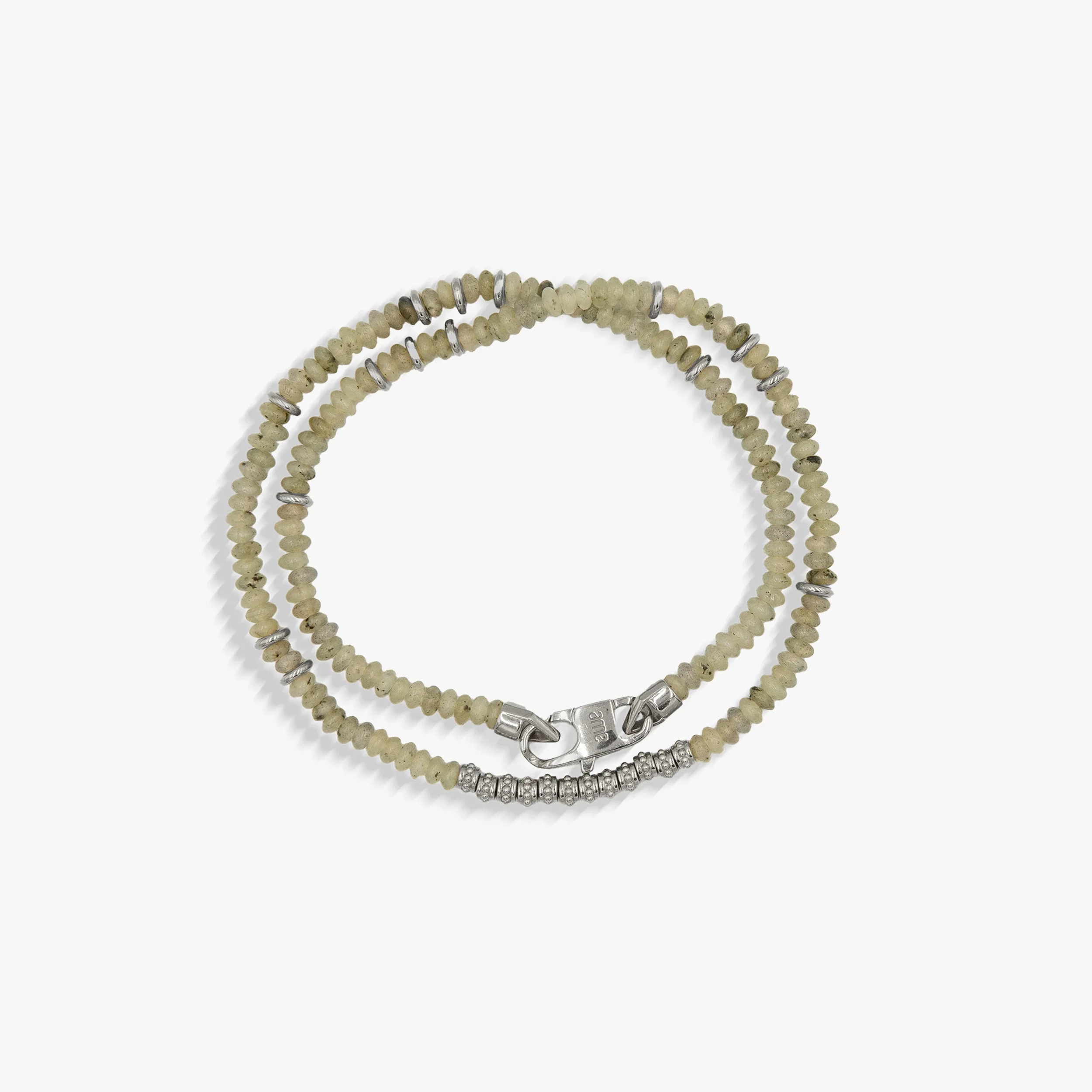 Labradorite Heishi Double Wrap Bracelet - Image 5