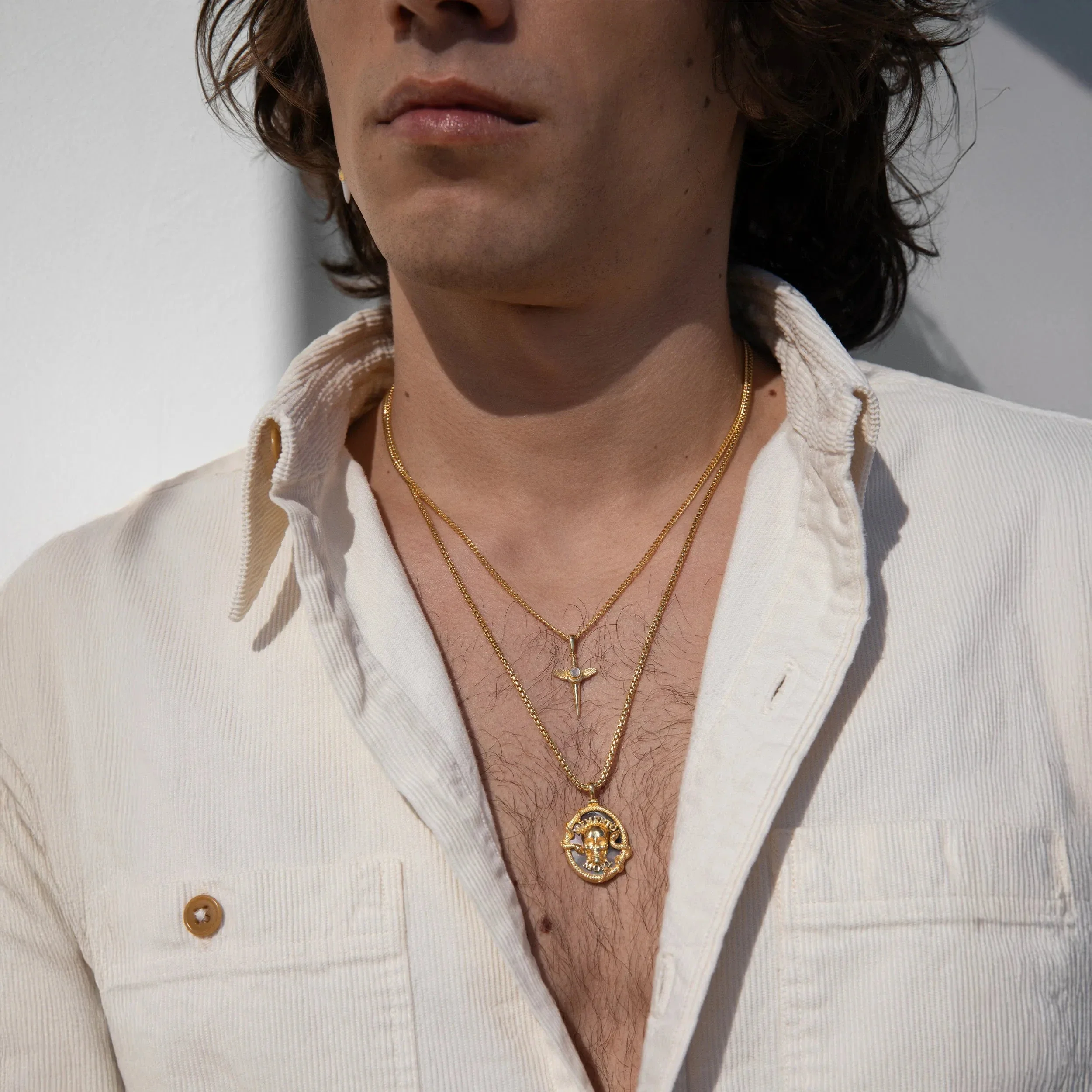 Men's Memento Mori Necklace Set - Image 2