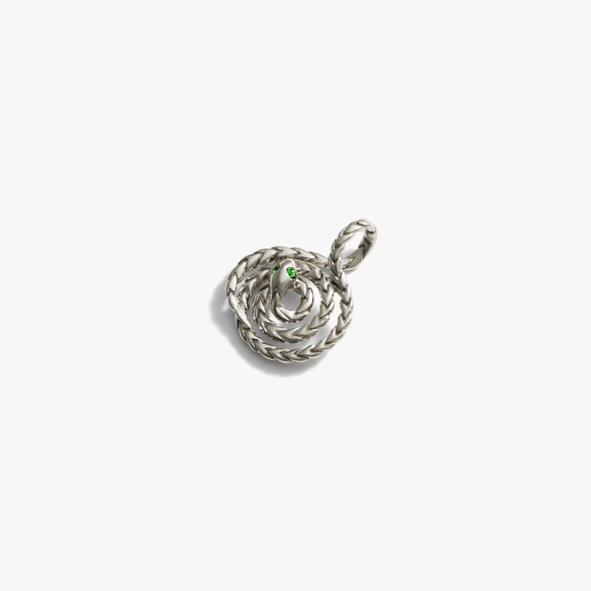 Mini Emerald Spiral Snake Coin - Image 3