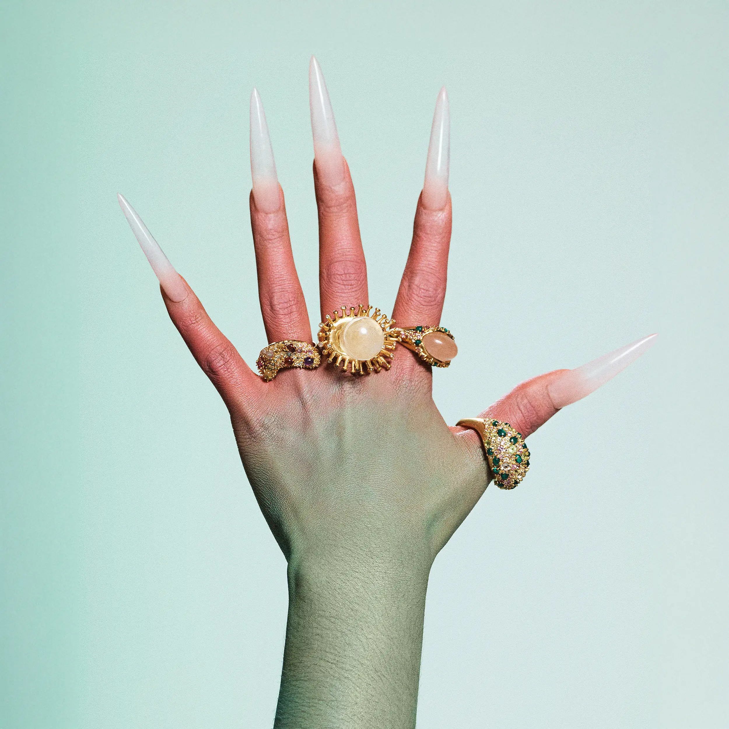 Encrusted Wavy Ring - Image 5