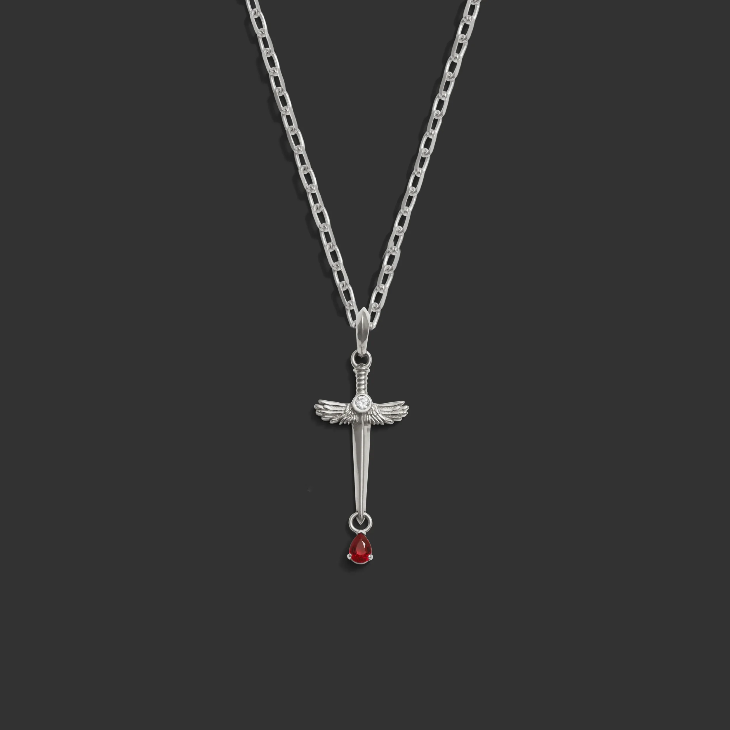 Ruby Sword Necklace - Image 4