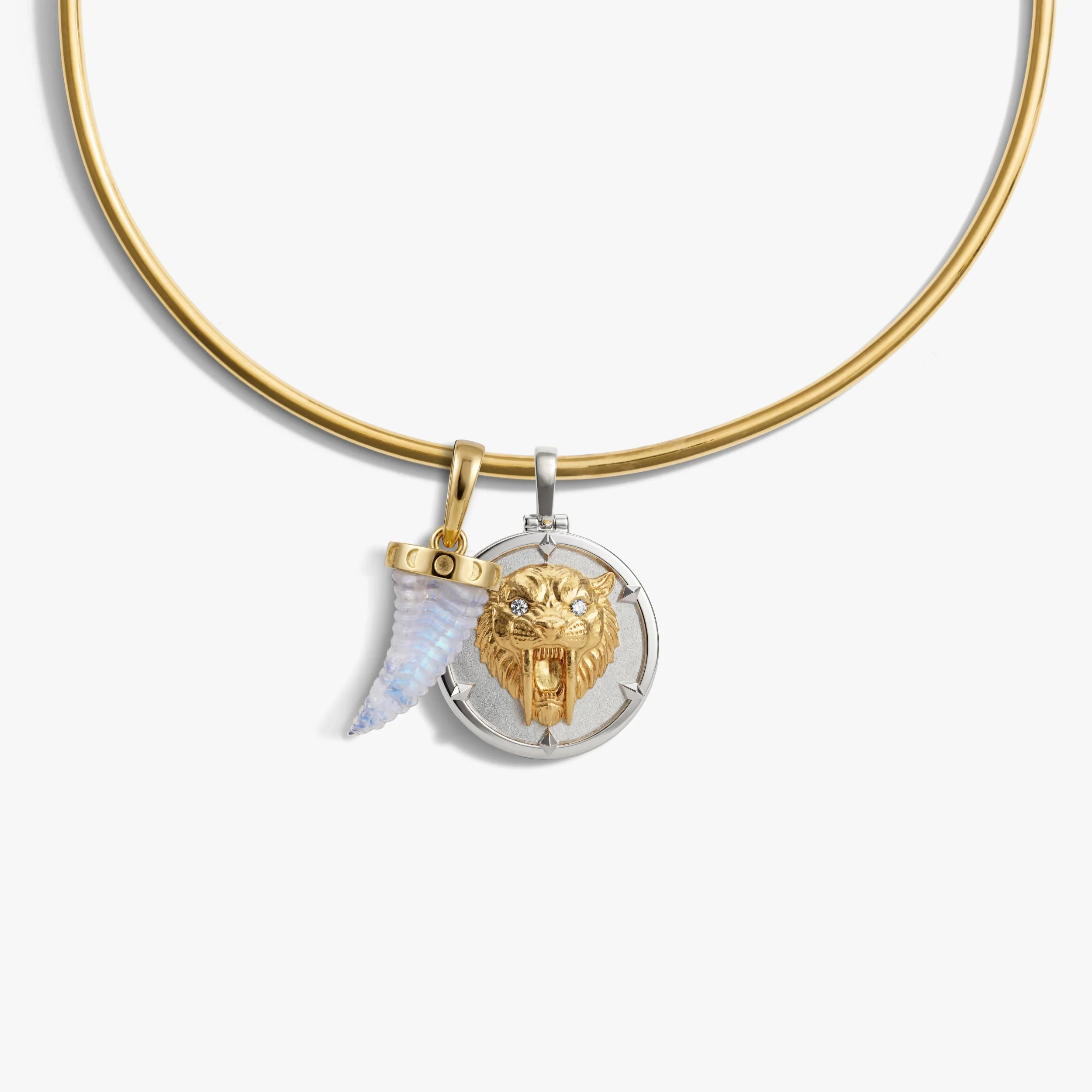 Sapphire Saber-Toothed Cat Collar Necklace - Image 5
