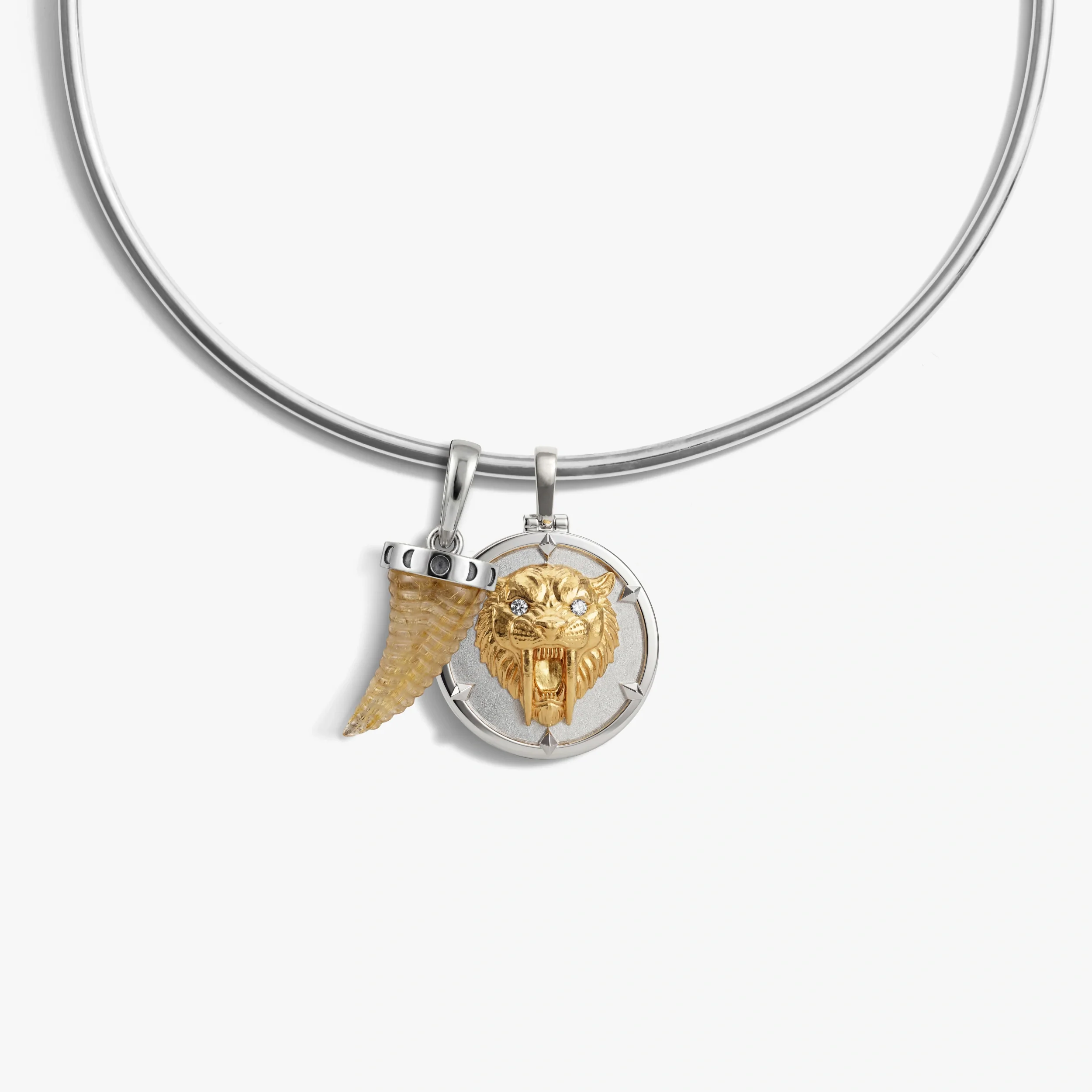 Sapphire Saber-Toothed Cat Collar Necklace - Image 6