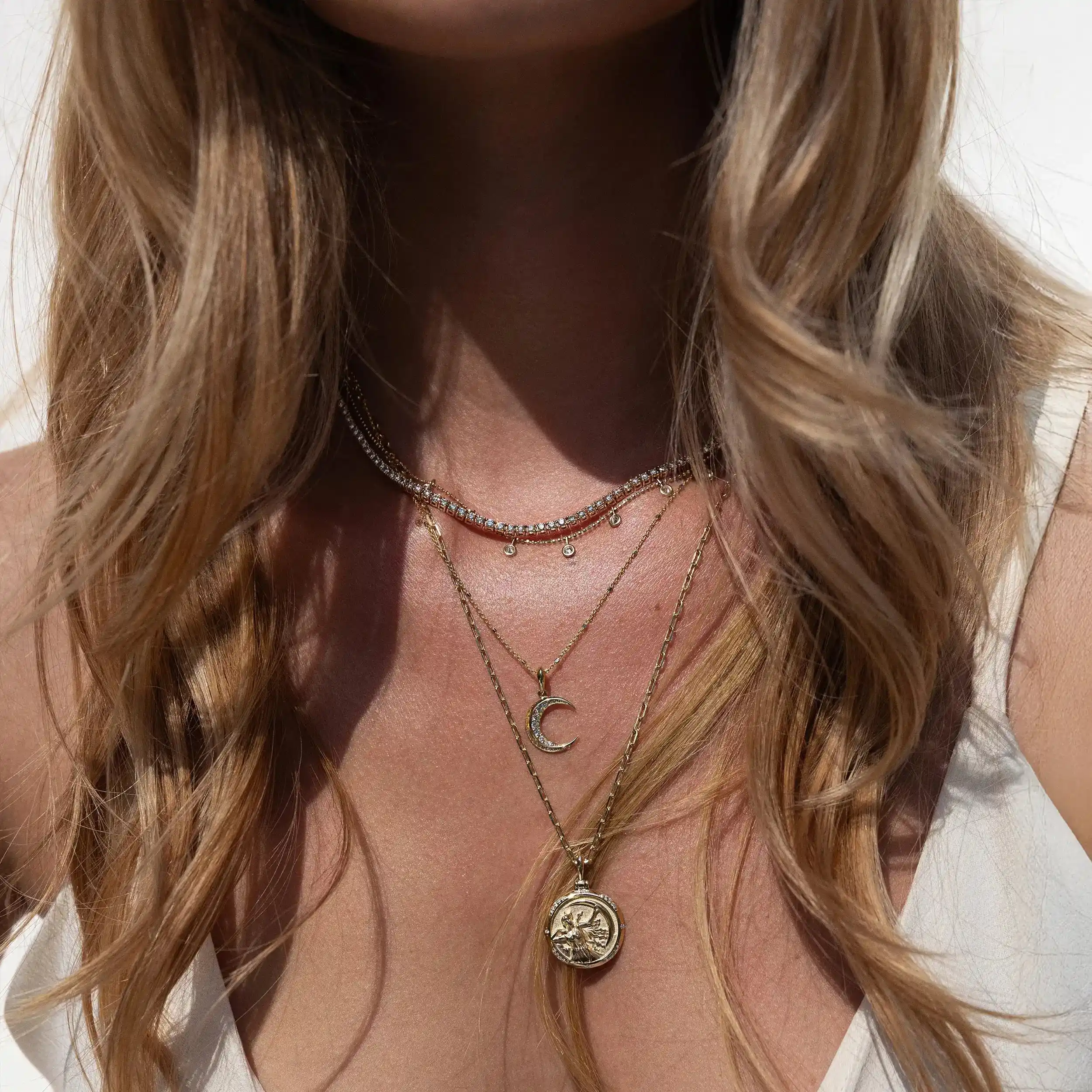 Selene Moon Necklace Set - Image 4