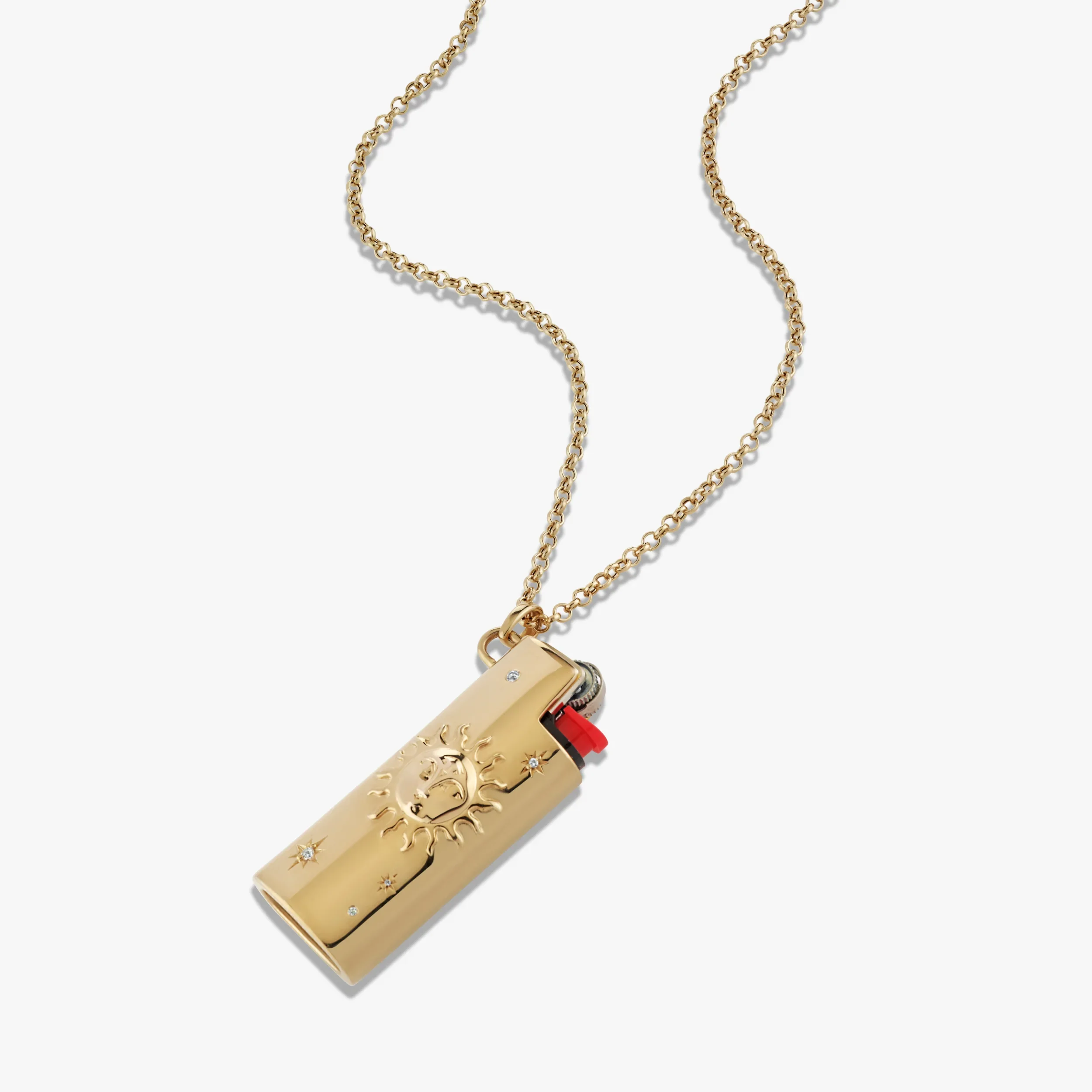 Cosmic Mini Lighter Case Necklace - Image 3