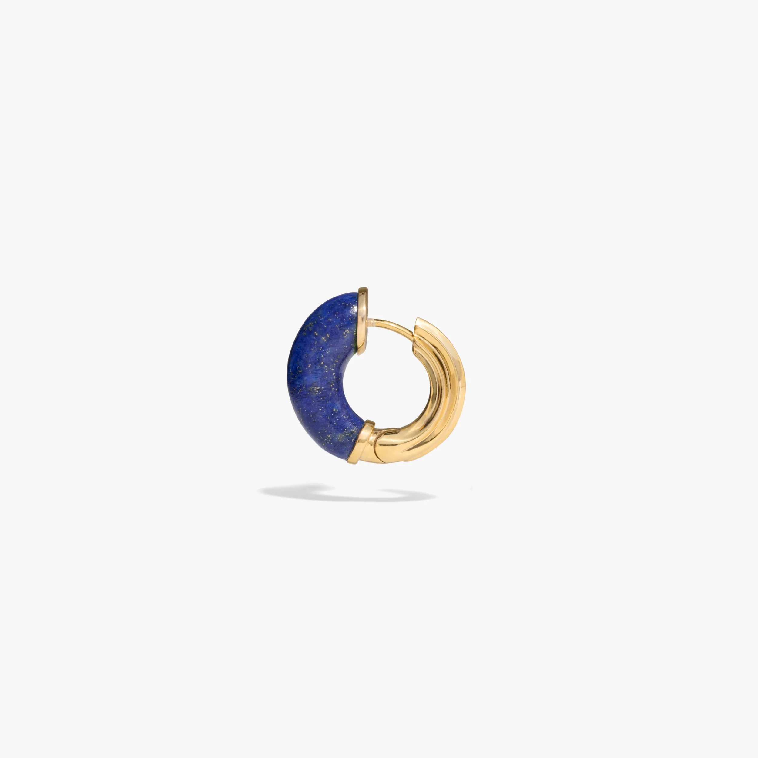 Star-Carved Gemstone Hoops - Image 5