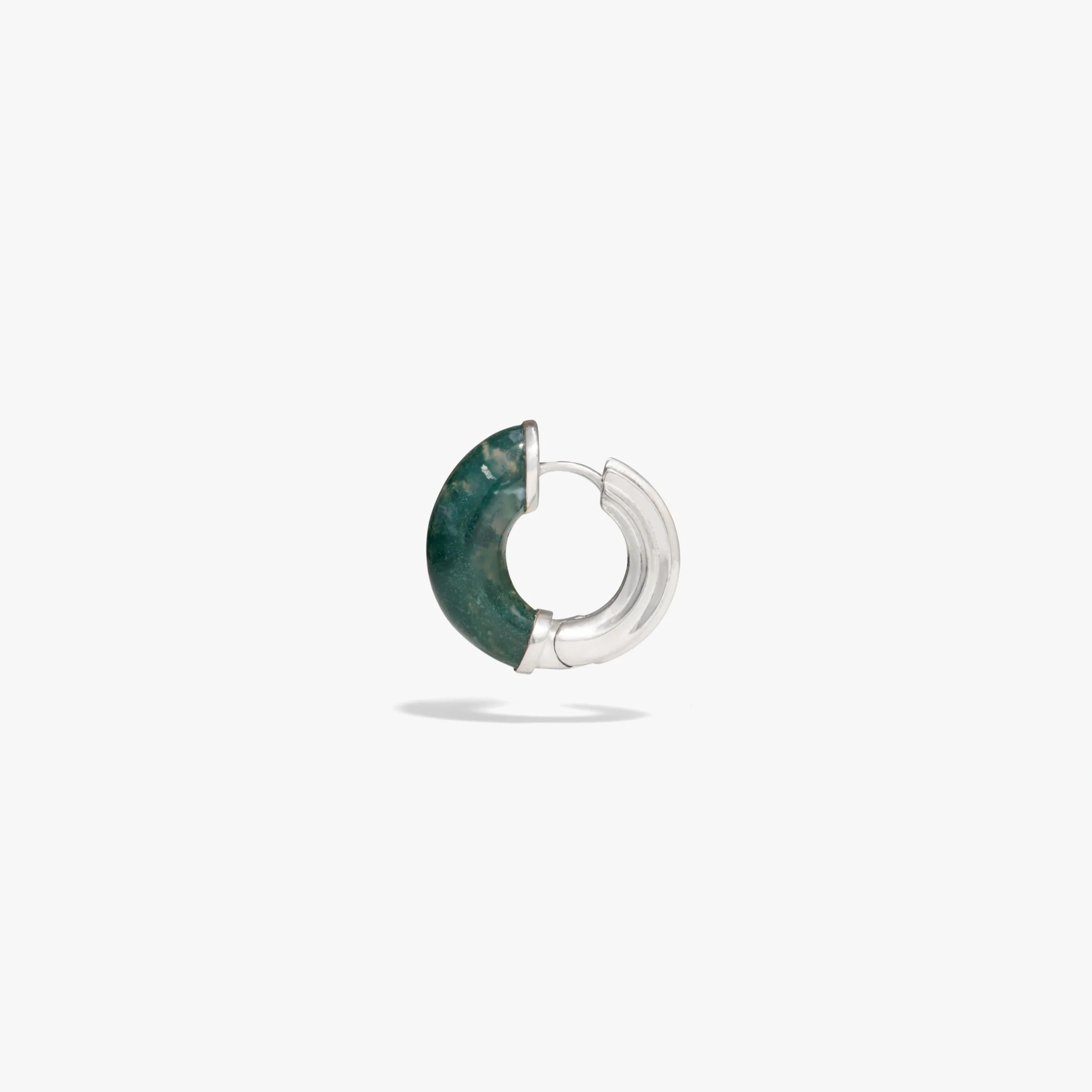 Star-Carved Gemstone Hoops - Image 7