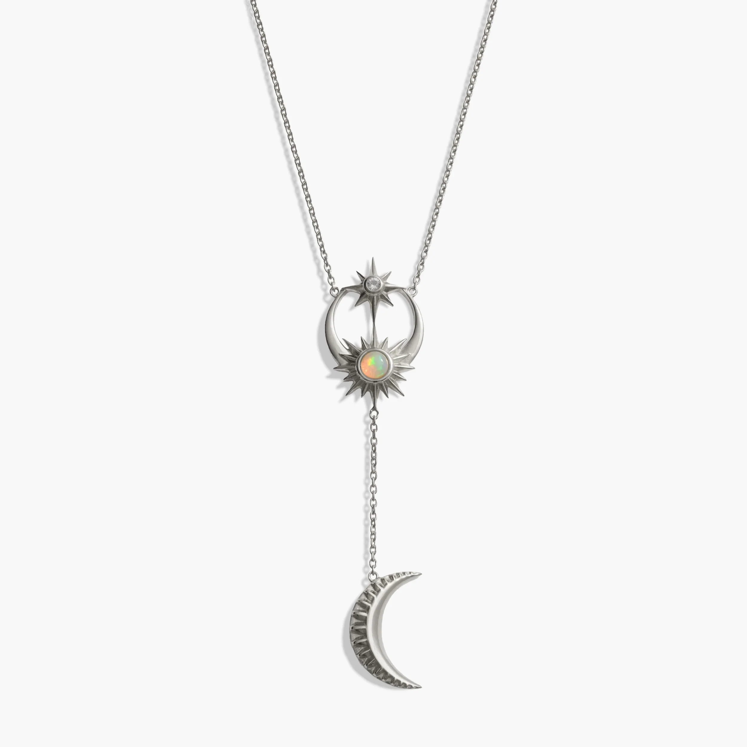 Sun / Moon & Stars Lariat Necklace - Image 5