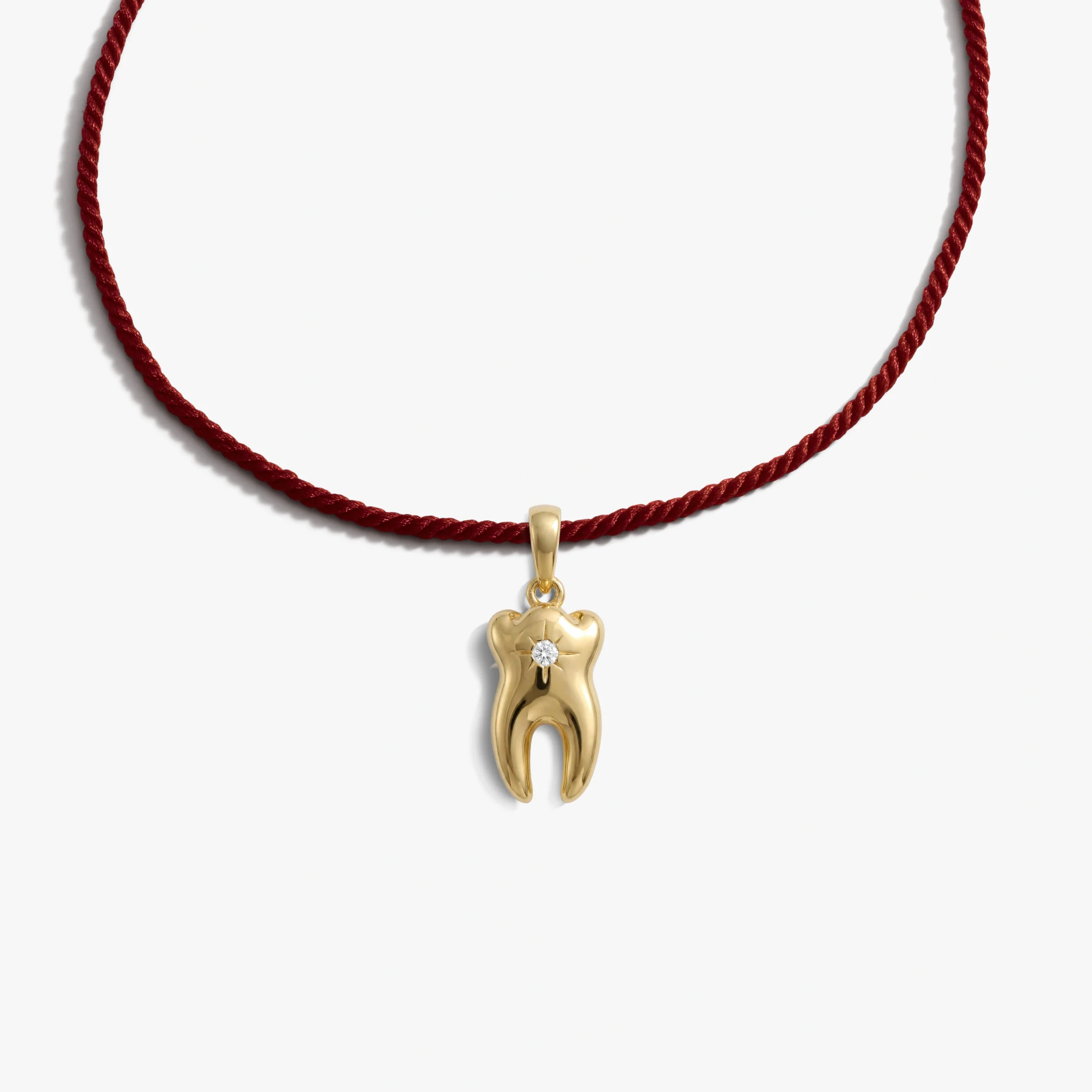 Sapphire Tooth Cord Necklace - Image 3