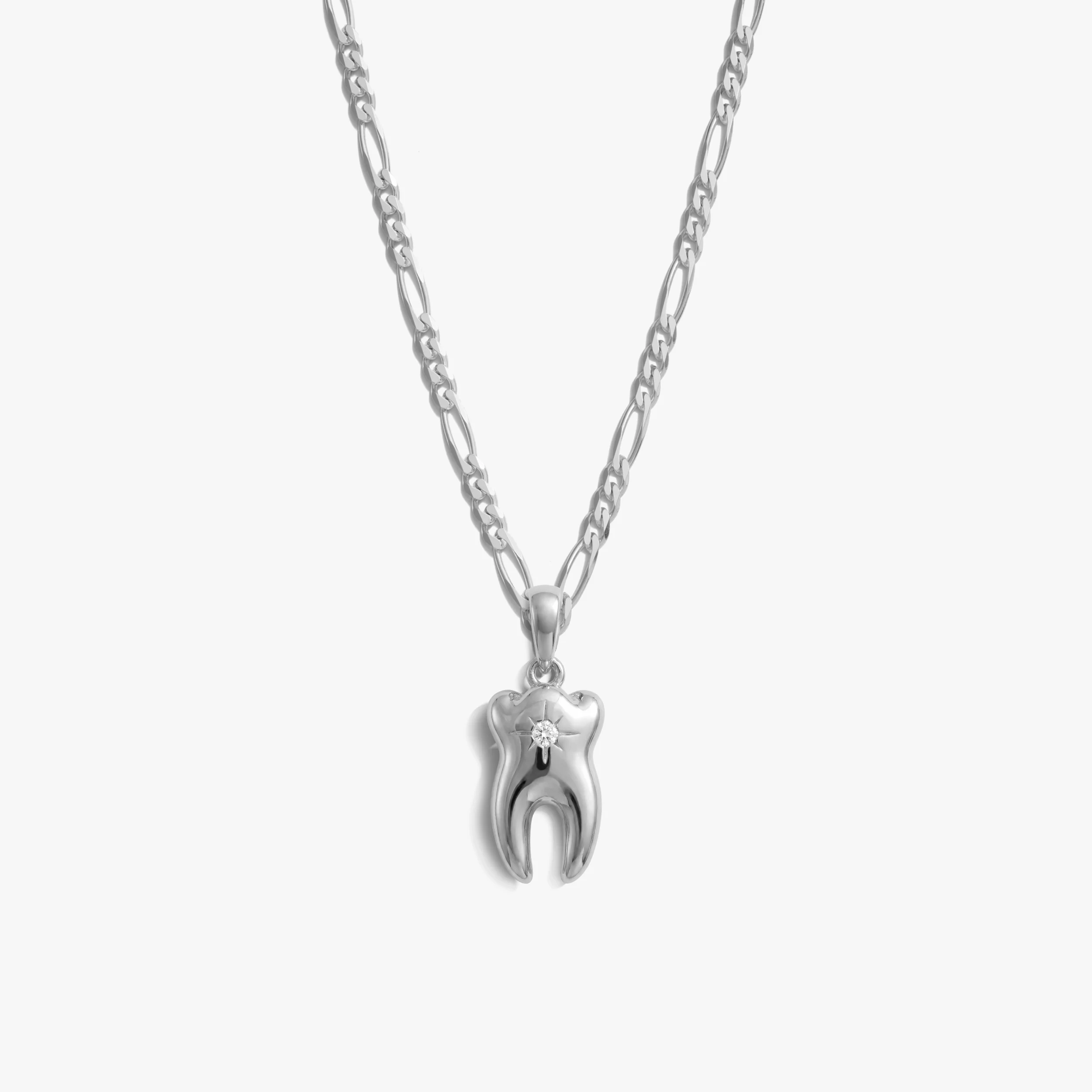 Sapphire Tooth Figaro Necklace - Image 4