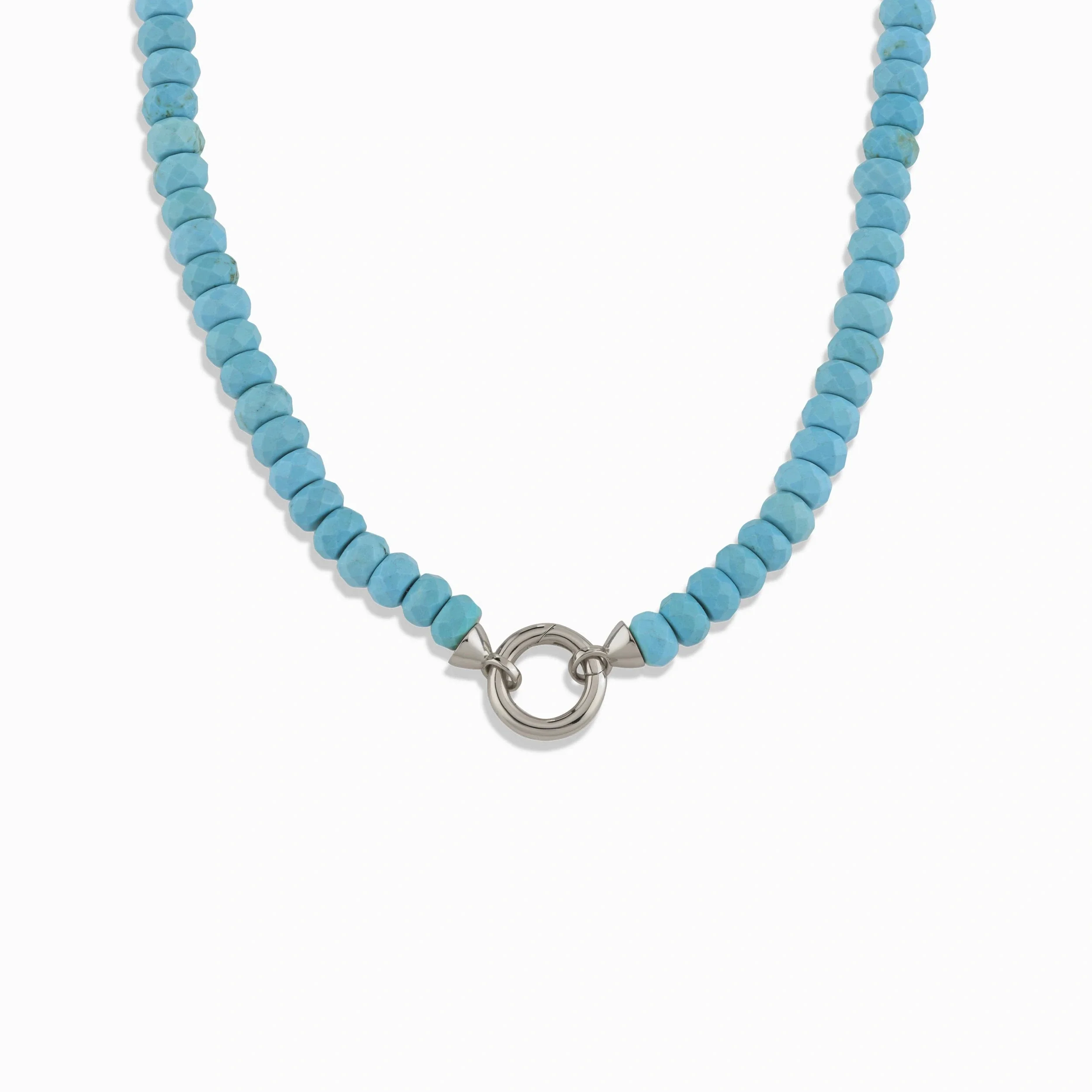 Turquoise Gemstone Charm Necklace - Image 3