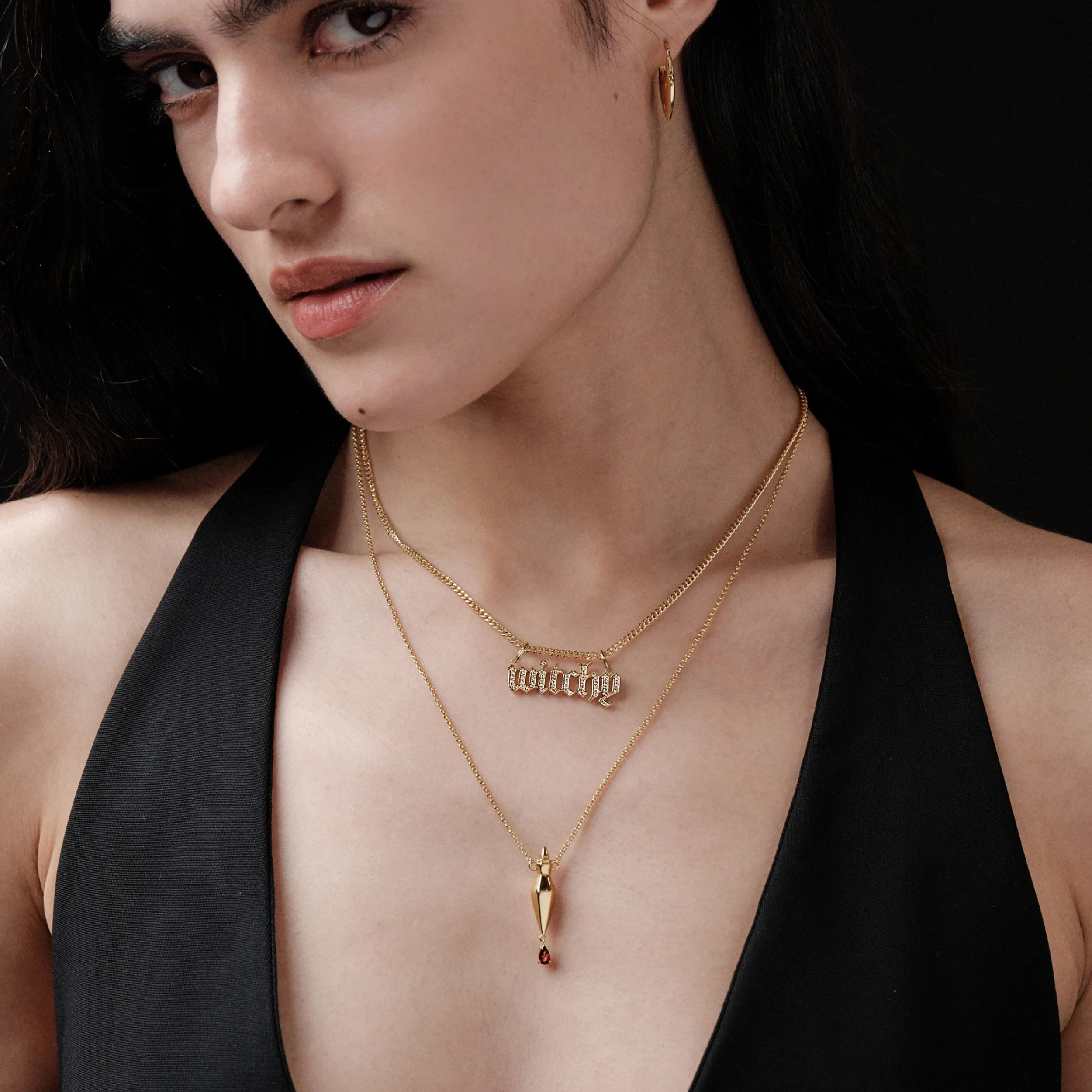 Witchy Nameplate Cuban Necklace - Image 2